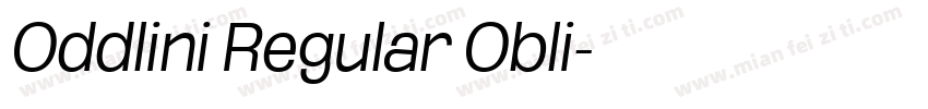 Oddlini Regular Obli字体转换